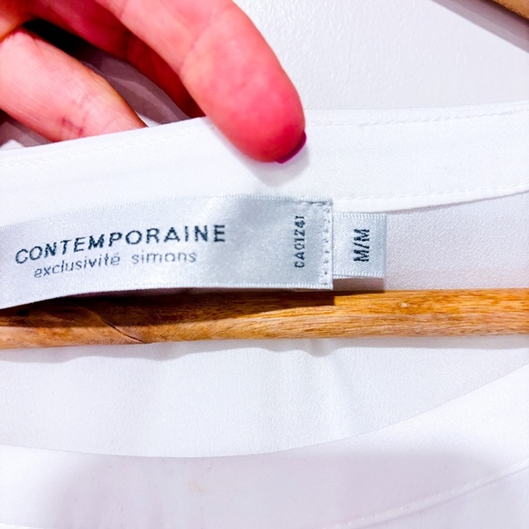 SIMONS White long sleeve t-shirt - Picture 8 of 9